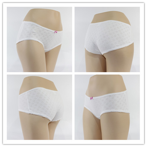 Hot Sale Pure White Comfortable Hipster Women Panties